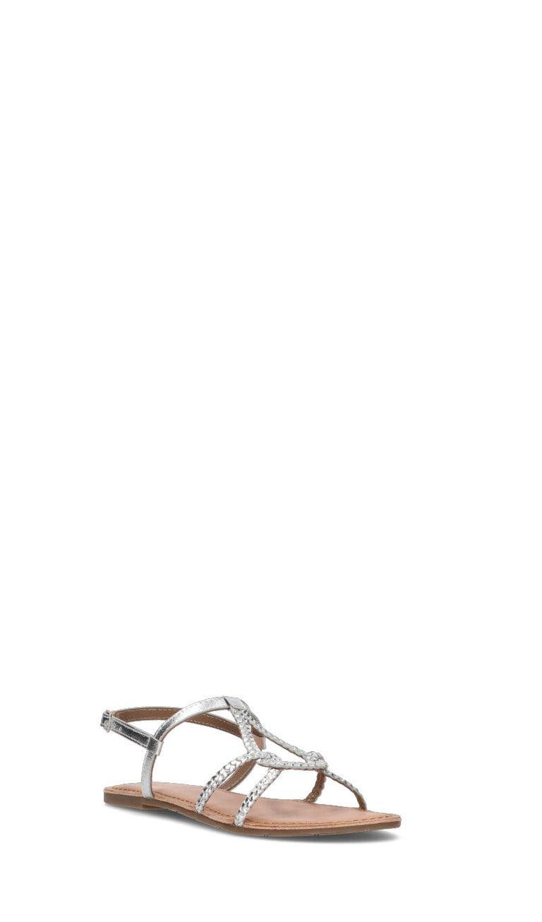 A.ENNIE Sandalo donna argento in pelle
