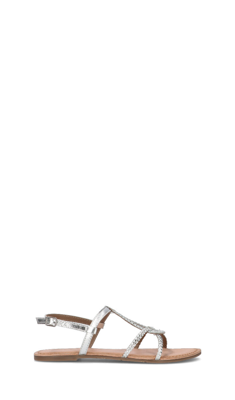 A.ENNIE Sandalo donna argento in pelle