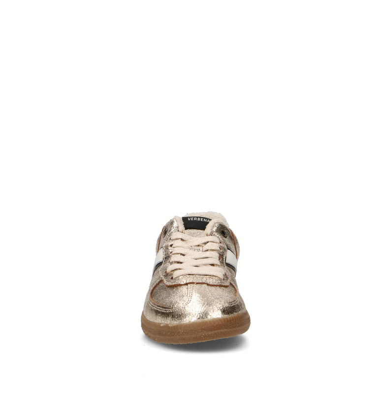 VERBENAS Sneaker donna oro in pelle