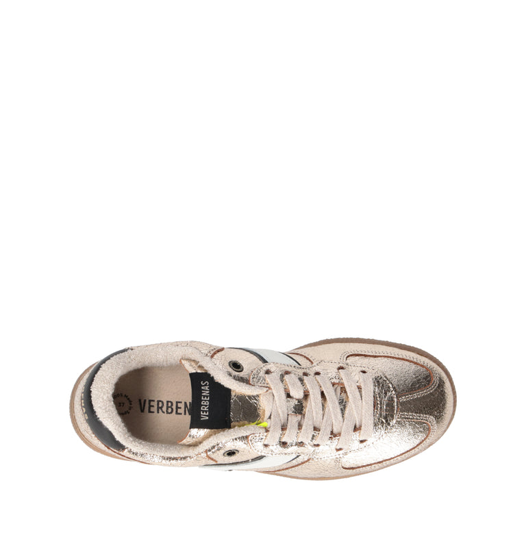 VERBENAS Sneaker donna oro in pelle