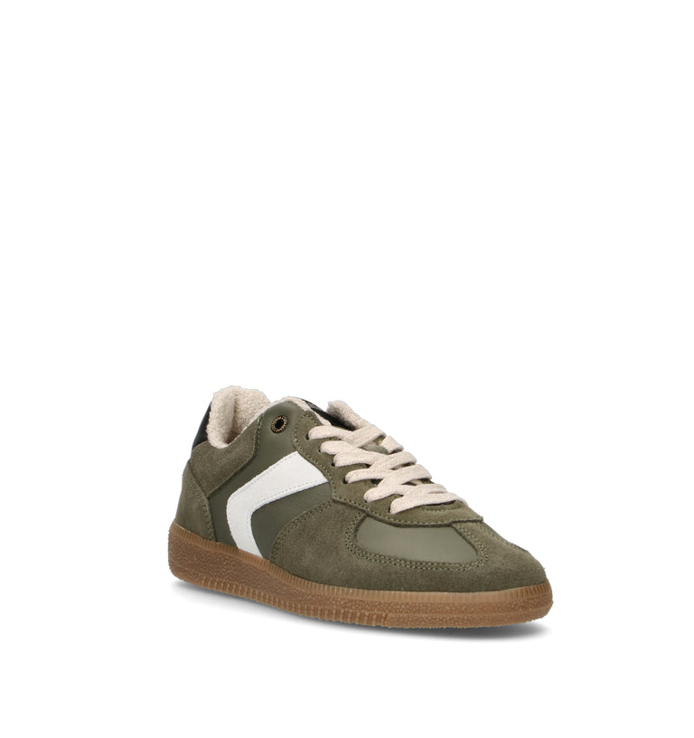 VERBENAS Sneaker donna militare in pelle