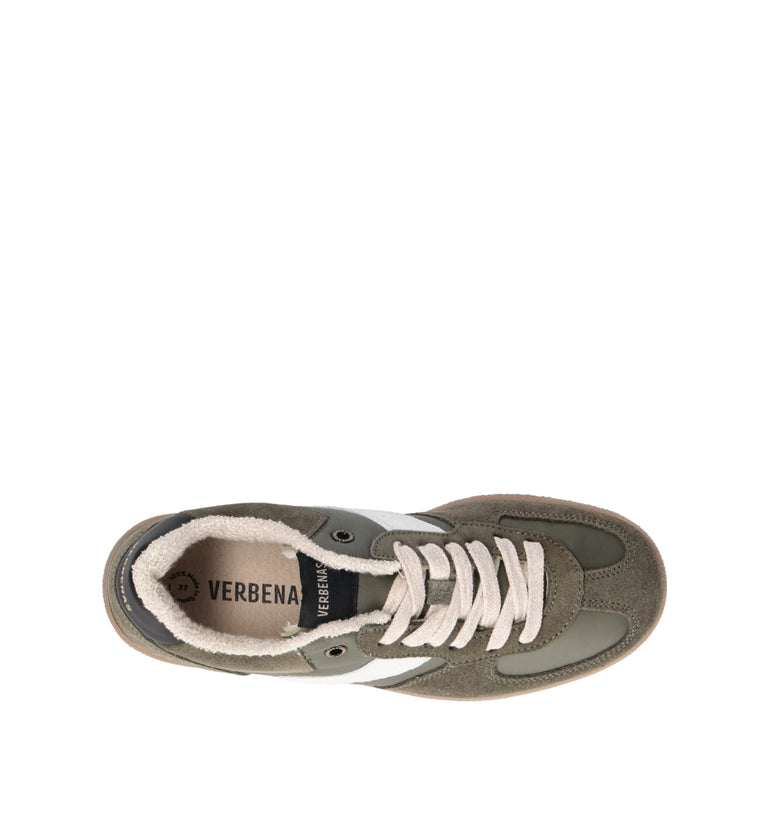 VERBENAS Sneaker donna militare in pelle
