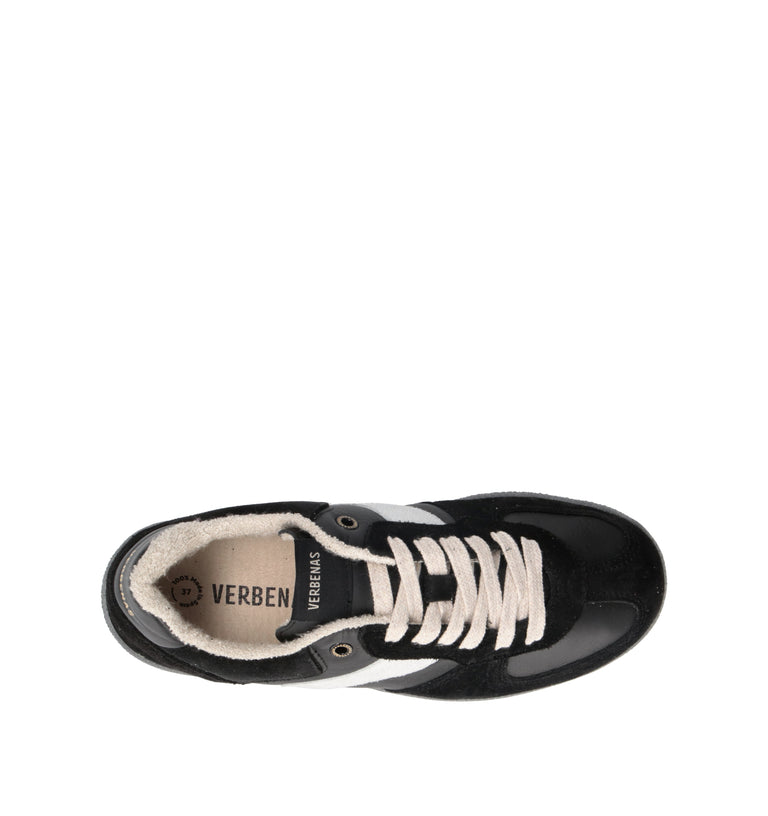 VERBENAS Sneaker donna nera in pelle