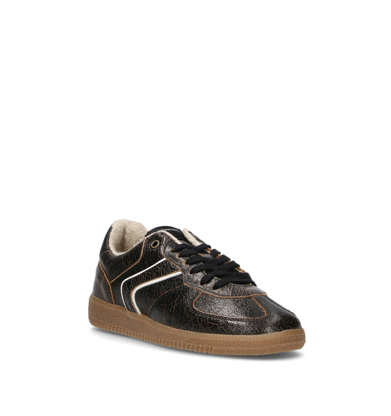 VERBENAS Sneaker donna nera in pelle