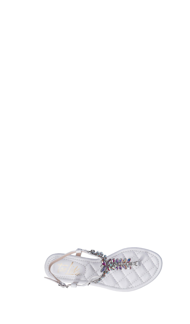 TOO LIKE Sandalo basso donna bianco/argento
