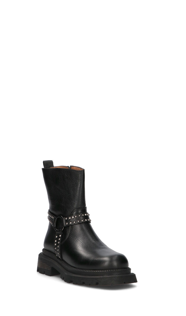 ALBANO Tronchetto donna nero in pelle