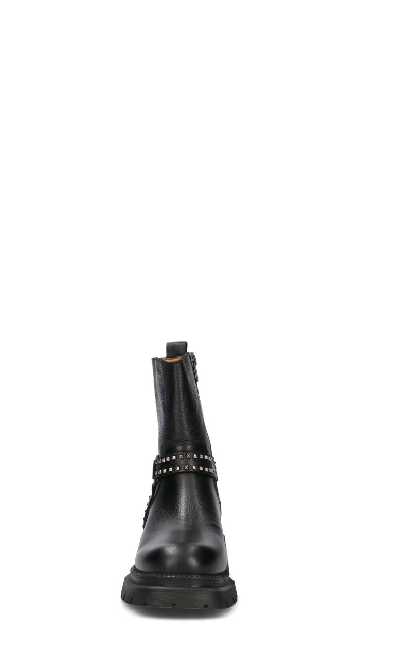 ALBANO Tronchetto donna nero in pelle