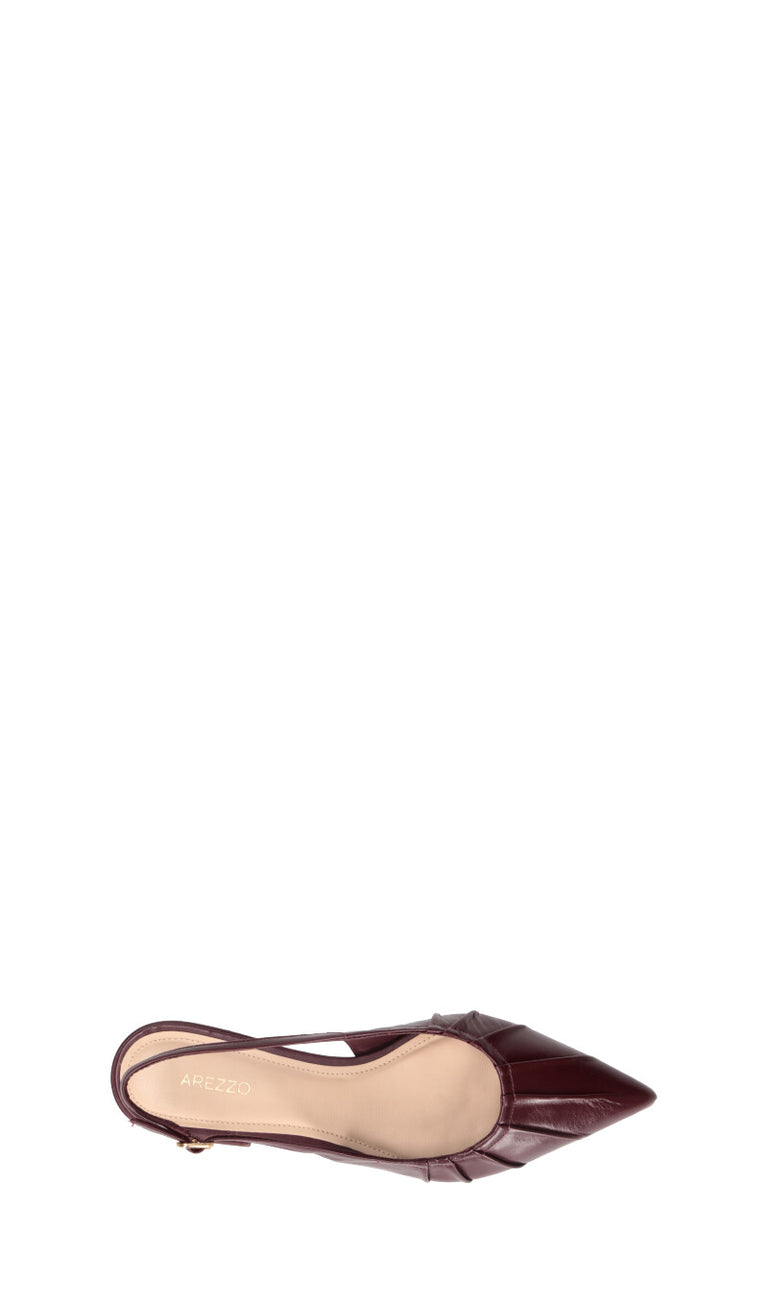 AREZZO Slingback donna bordeaux in pelle