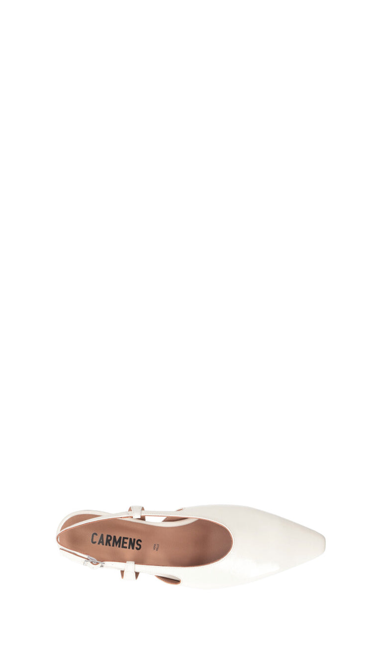 CARMENS Slingback donna bianca in pelle