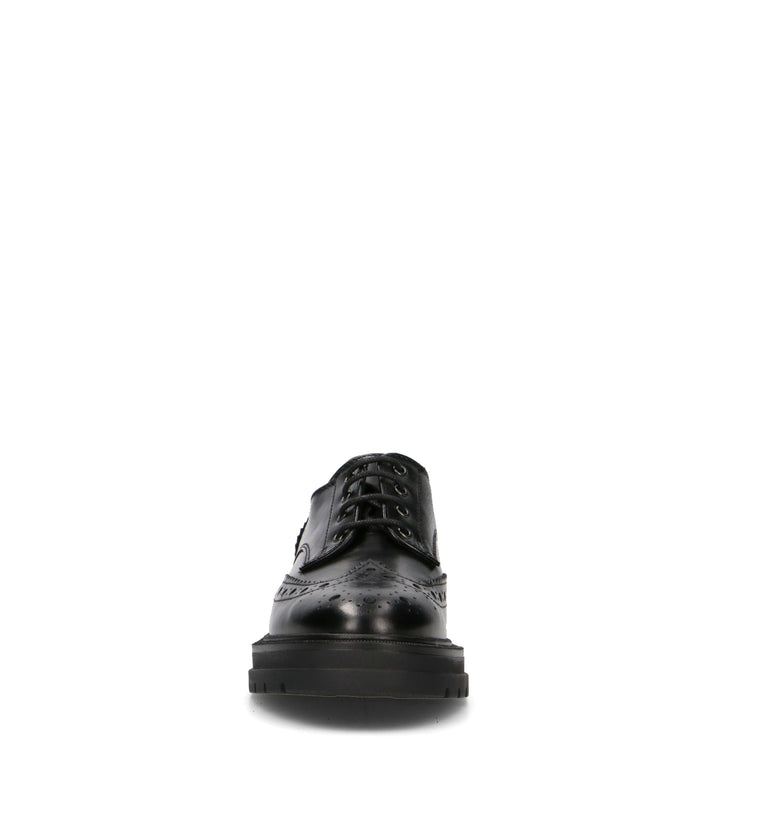 CARMENS Stringata donna nera in pelle