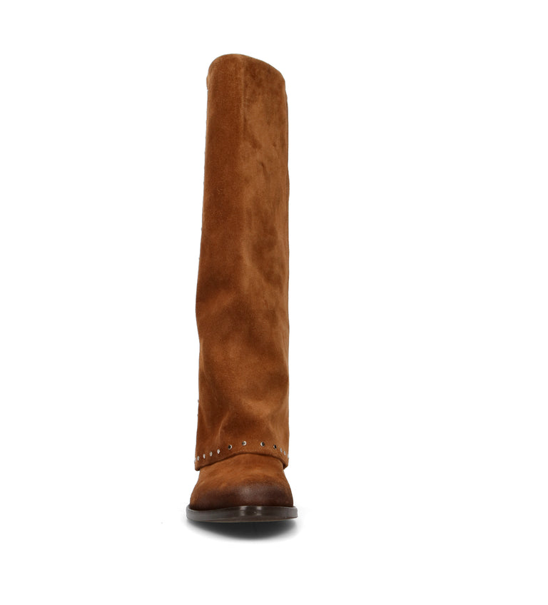 STRATEGIA Stivale donna marrone in suede