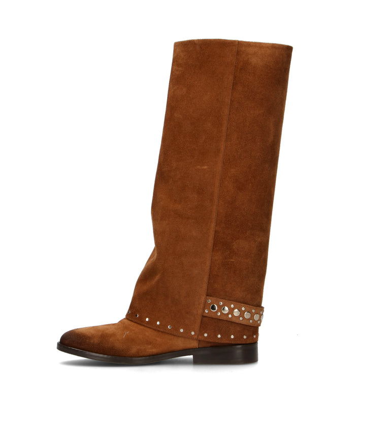 STRATEGIA Stivale donna marrone in suede