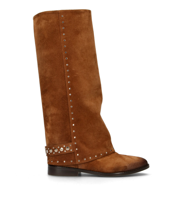 STRATEGIA Stivale donna marrone in suede
