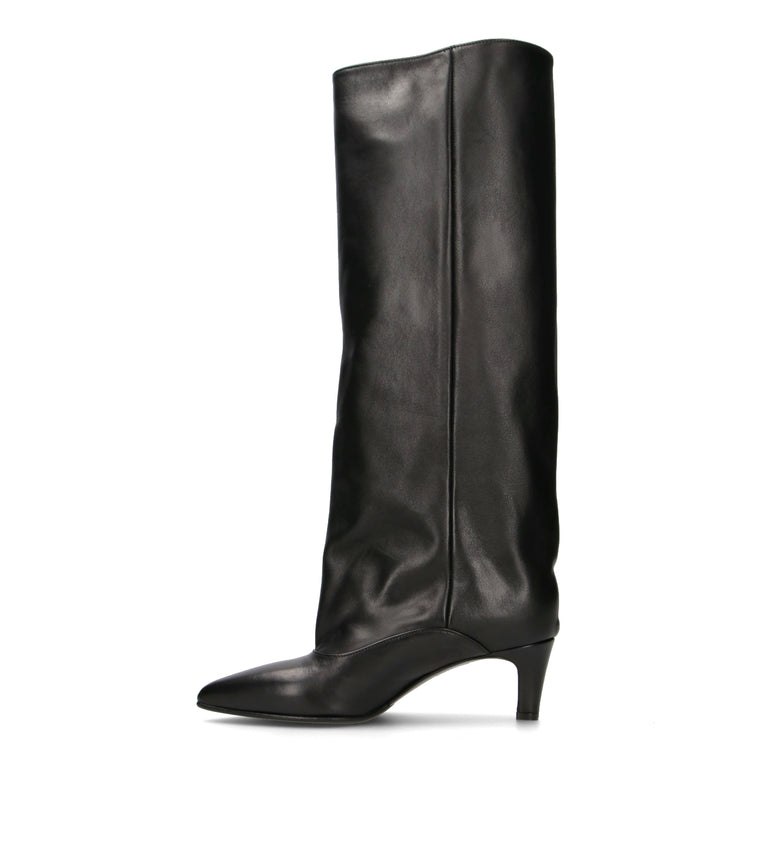 STRATEGIA Stivale donna nero in pelle