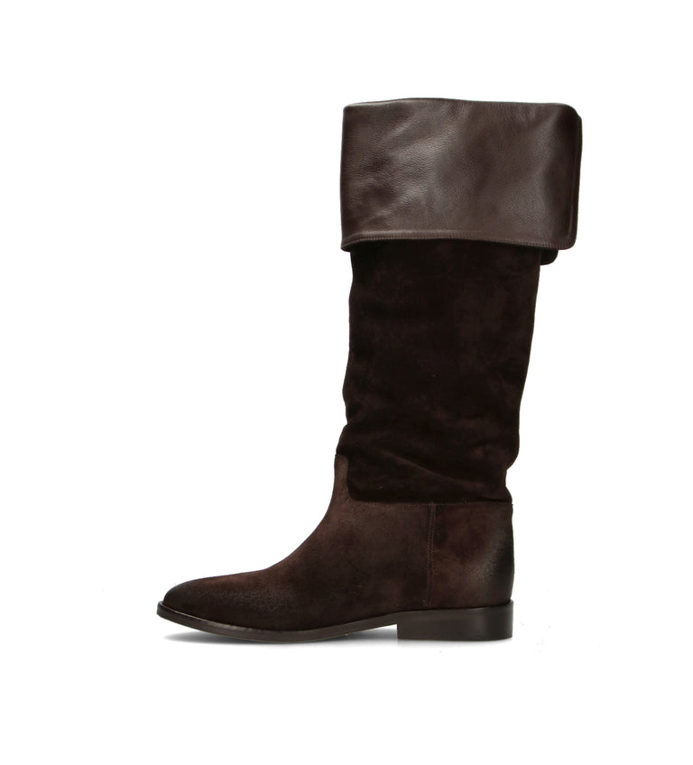 STRATEGIA Stivale donna marrone in suede