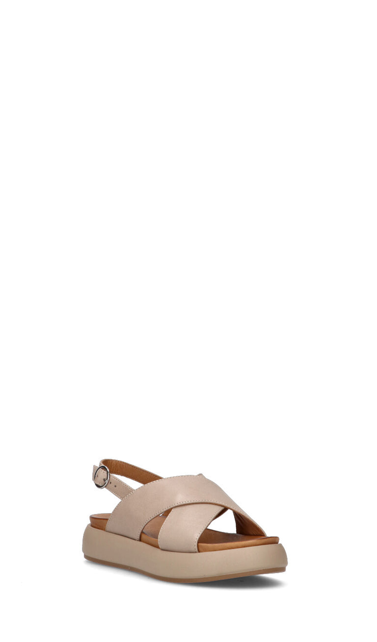 INUOVO Sandalo donna taupe in pelle