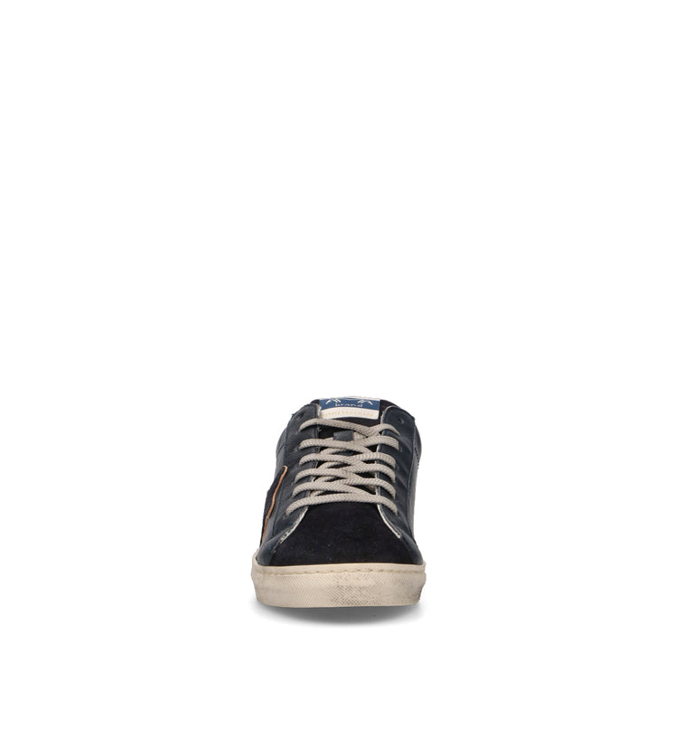 AMA-BRAND Sneaker uomo nera in pelle