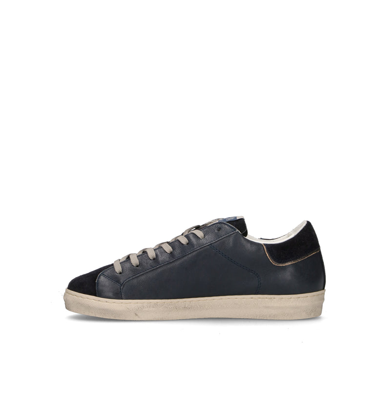 AMA-BRAND Sneaker uomo nera in pelle