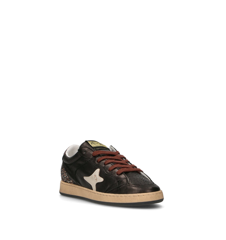 AMA-BRAND Sneaker donna nera in pelle