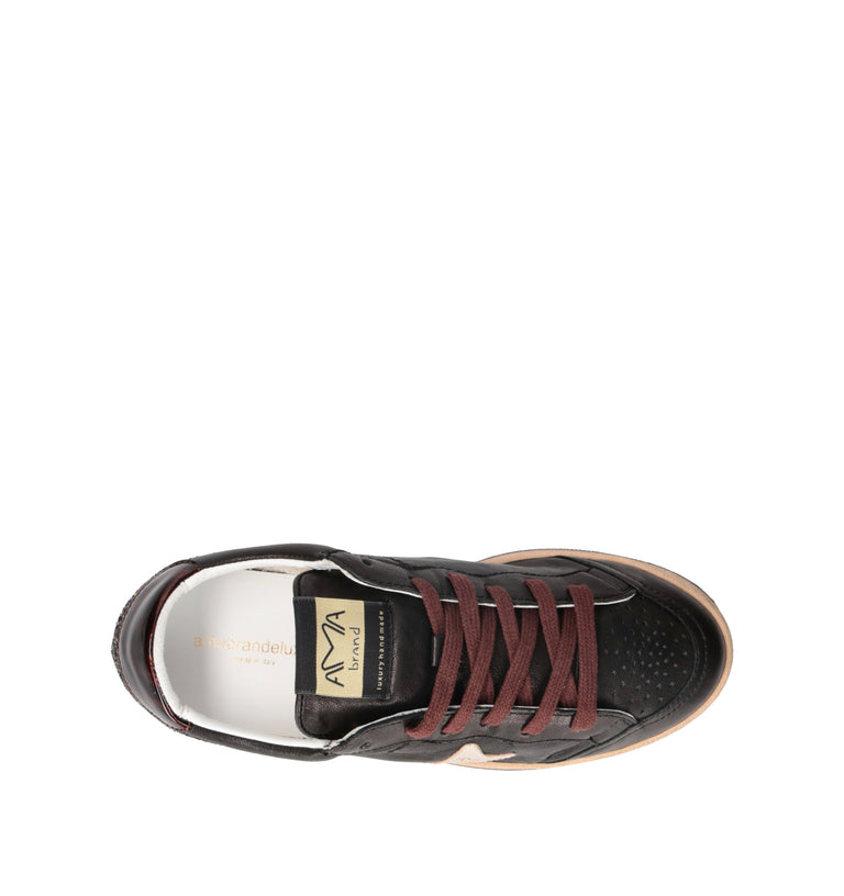 AMA-BRAND Sneaker donna nera in pelle