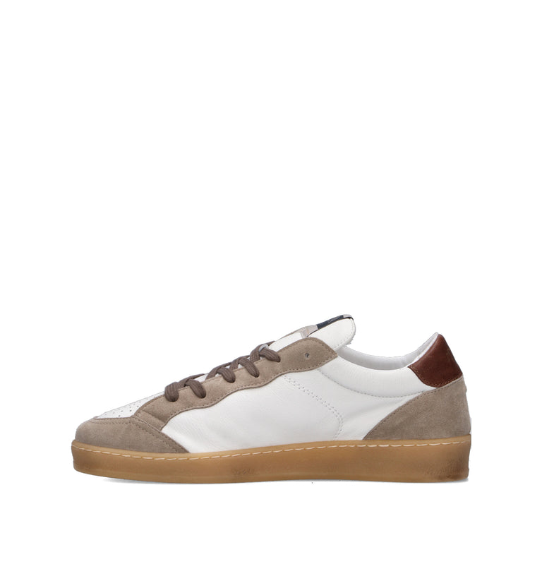 AMA-BRAND Sneaker uomo bianca/taupe in pelle