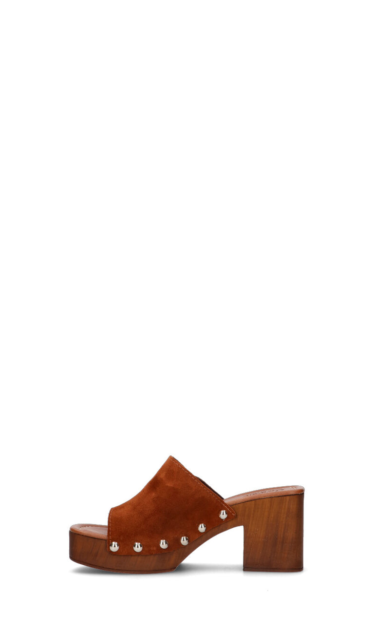 A.ENNIE Zoccolo donna marrone in suede
