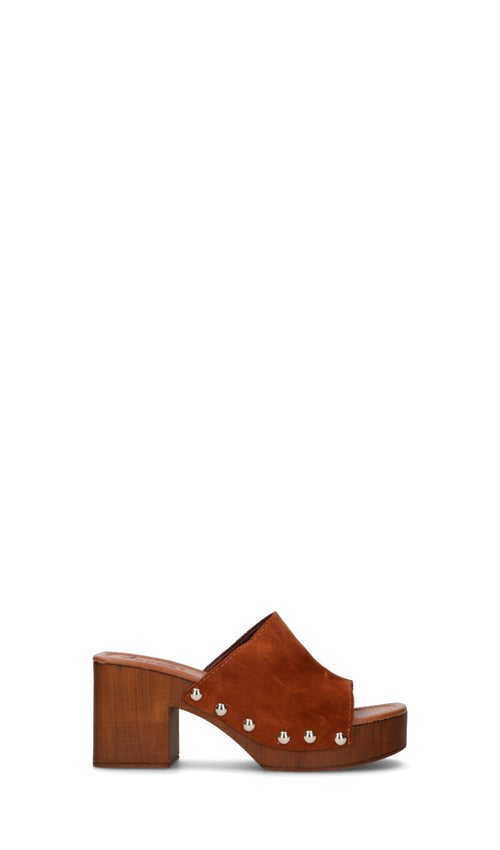 A.ENNIE Zoccolo donna marrone in suede