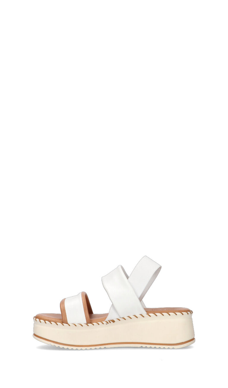 A.ENNIE Sandalo donna bianco in pelle