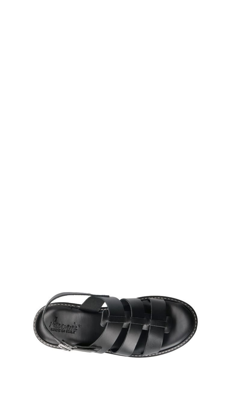 A.ENNIE Sandalo donna nero in pelle