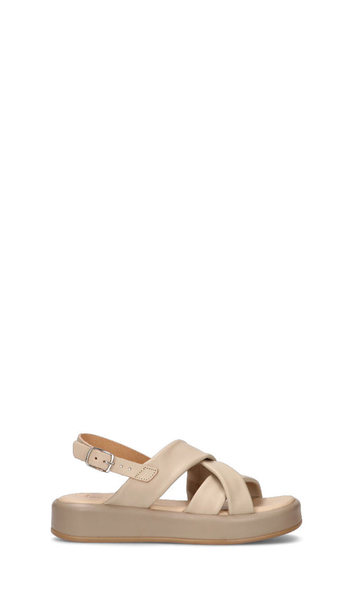A.ENNIE Sandalo donna beige in pelle