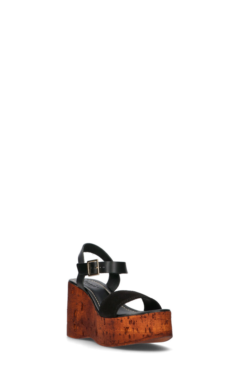 A.ENNIE Sandalo donna nero in pelle