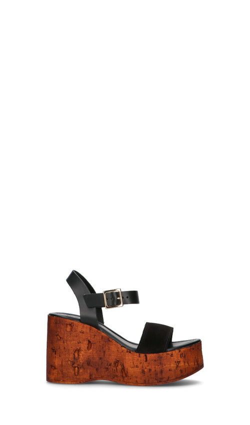 A.ENNIE Sandalo donna nero in pelle