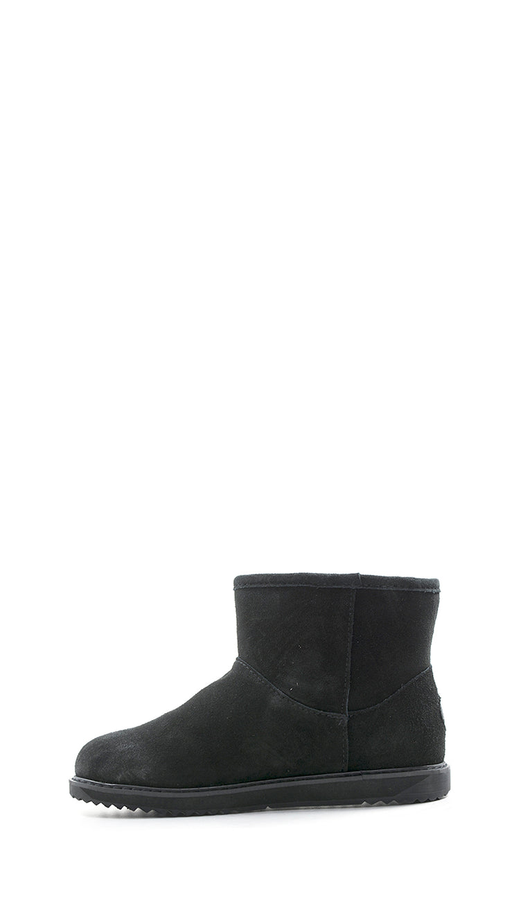 EMU Stivaletto donna nero in suede waterproof