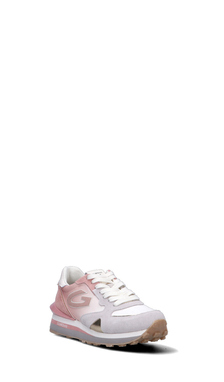 ALBERTO GUARDIANI Sneaker donna rosa/grigia/bianca in suede