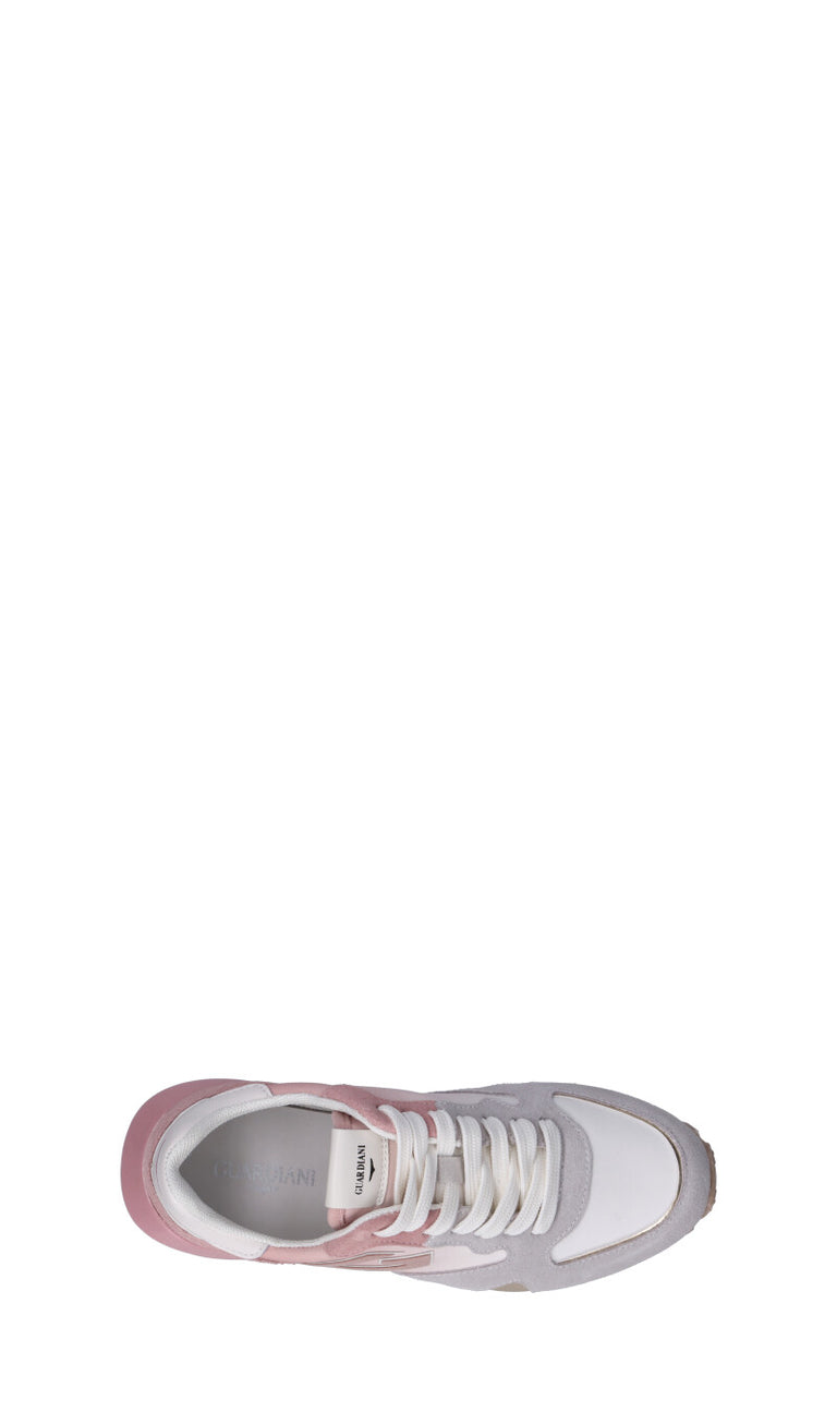 ALBERTO GUARDIANI Sneaker donna rosa/grigia/bianca in suede