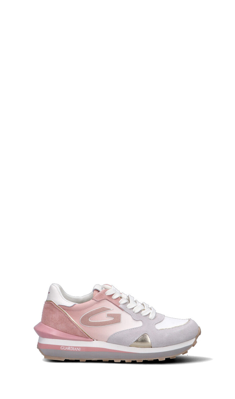 ALBERTO GUARDIANI Sneaker donna rosa/grigia/bianca in suede