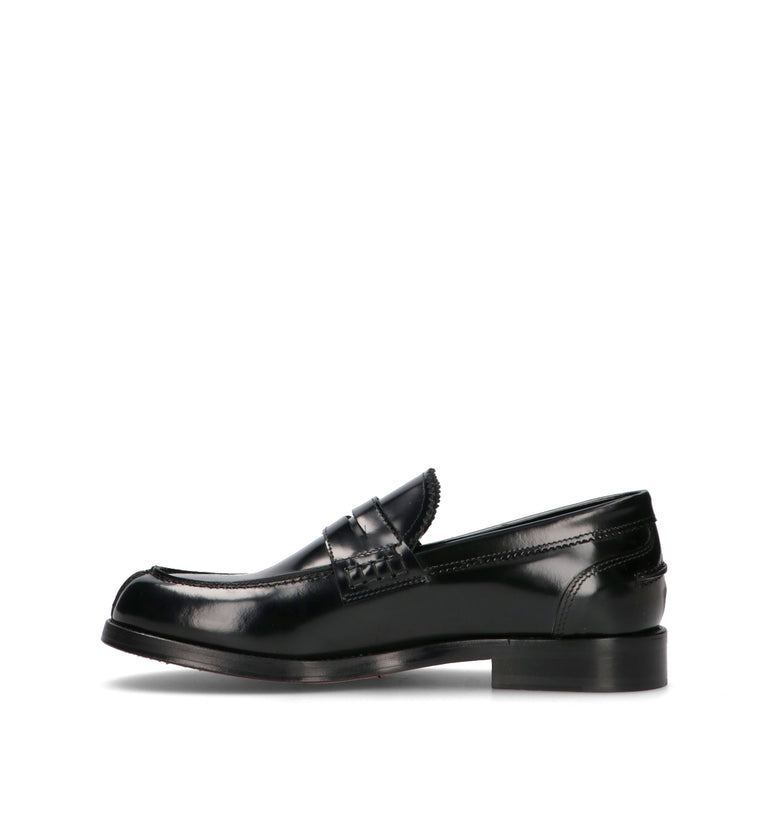ANTICO MASTRO Mocassino uomo nero in pelle