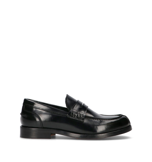 ANTICO MASTRO Mocassino uomo nero in pelle