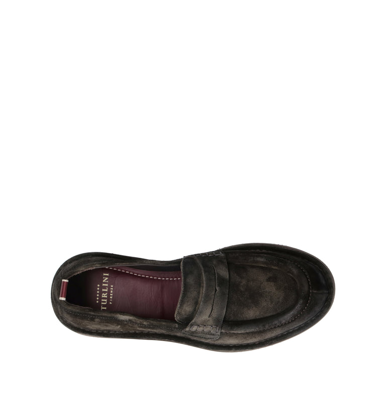 STURLINI Mocassino uomo militare in suede