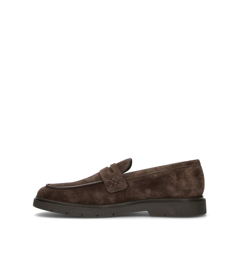 STURLINI Mocassino uomo marrone in suede