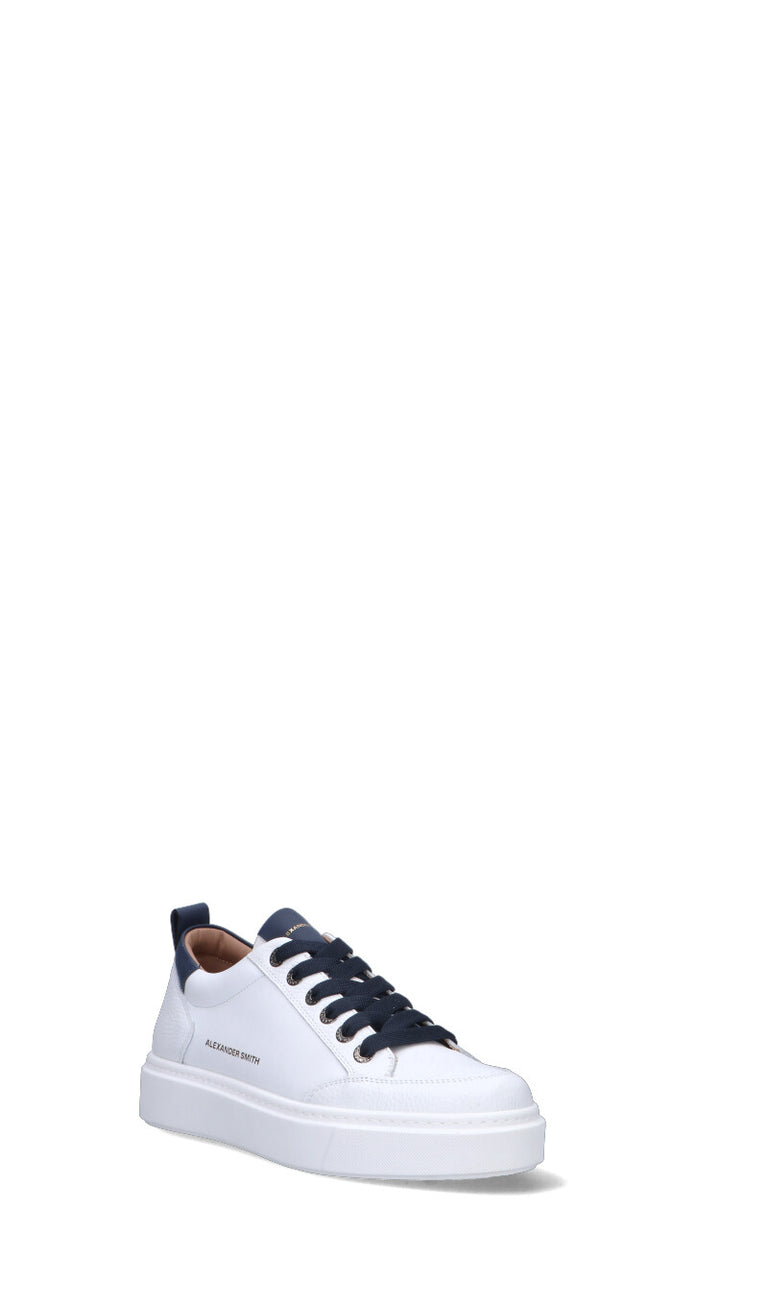 ALEXANDER SMITH Sneaker uomo bianca/blu in pelle