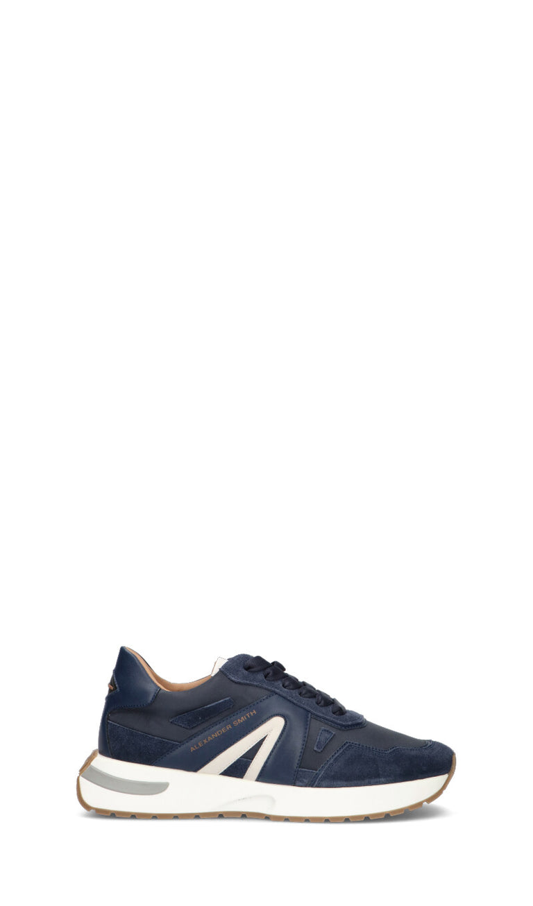 ALEXANDER SMITH Sneaker uomo blu in suede