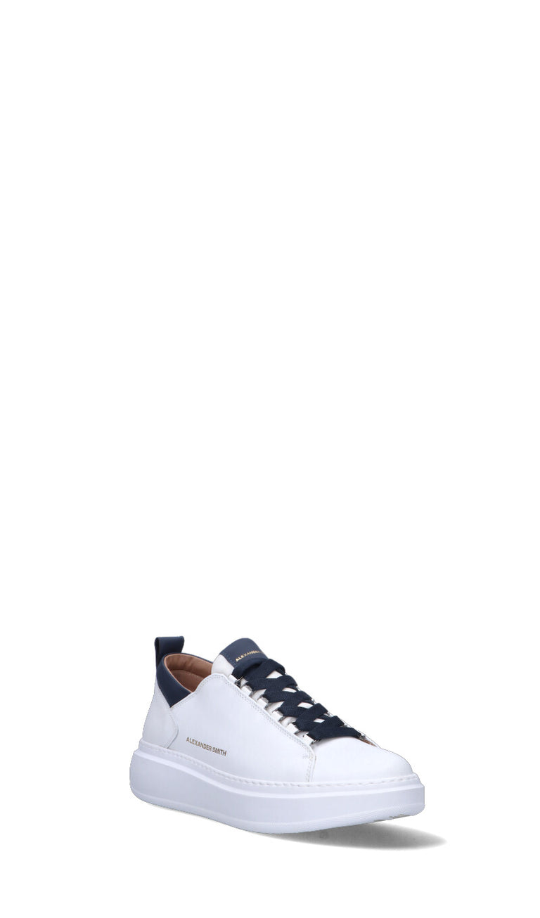 ALEXANDER SMITH Sneaker uomo bianca/blu in pelle