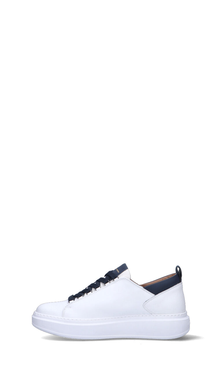ALEXANDER SMITH Sneaker uomo bianca/blu in pelle
