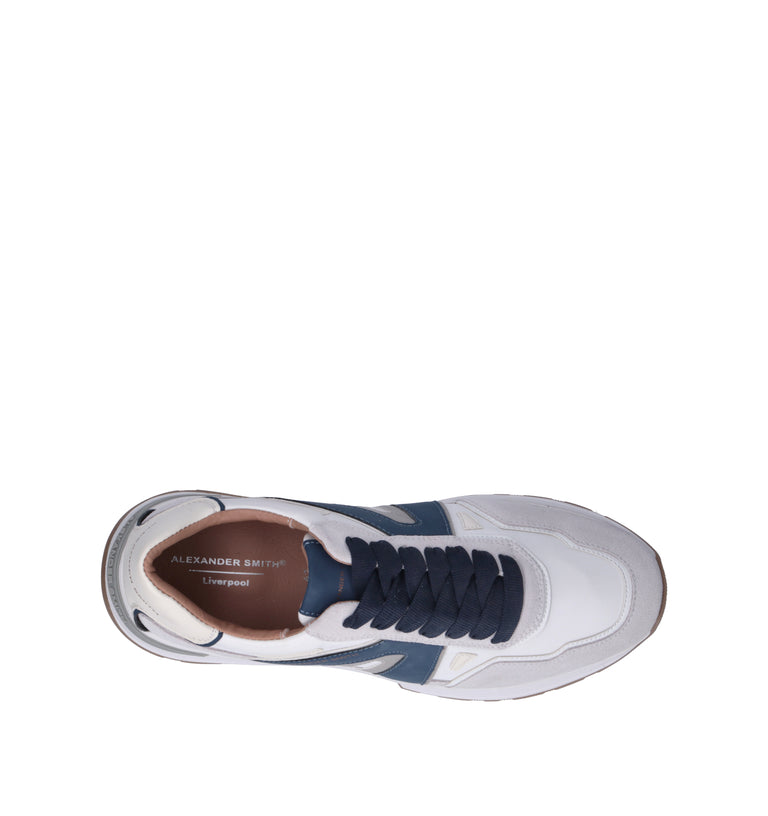 ALEXANDER SMITH Sneaker uomo bianca/blu