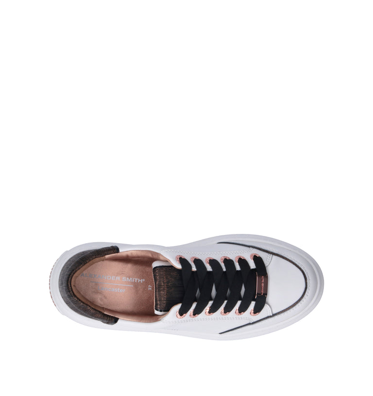 ALEXANDER SMITH Sneaker donna bianca in pelle