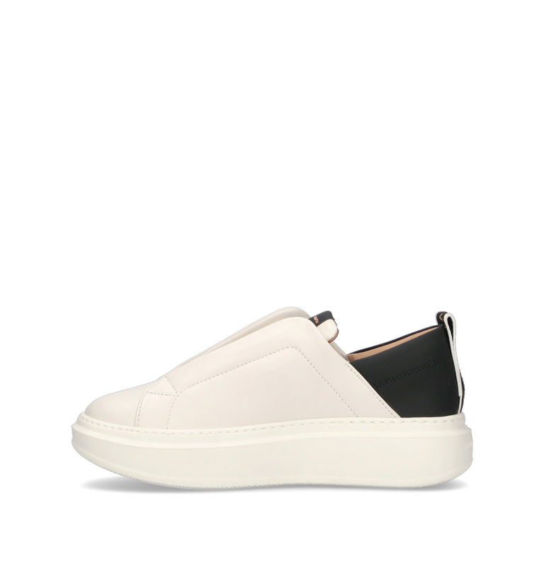 ALEXANDER SMITH Sneaker donna bianca/nera in pelle