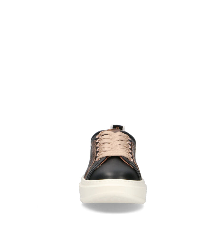 ALEXANDER SMITH Sneaker donna nera/oro in pelle
