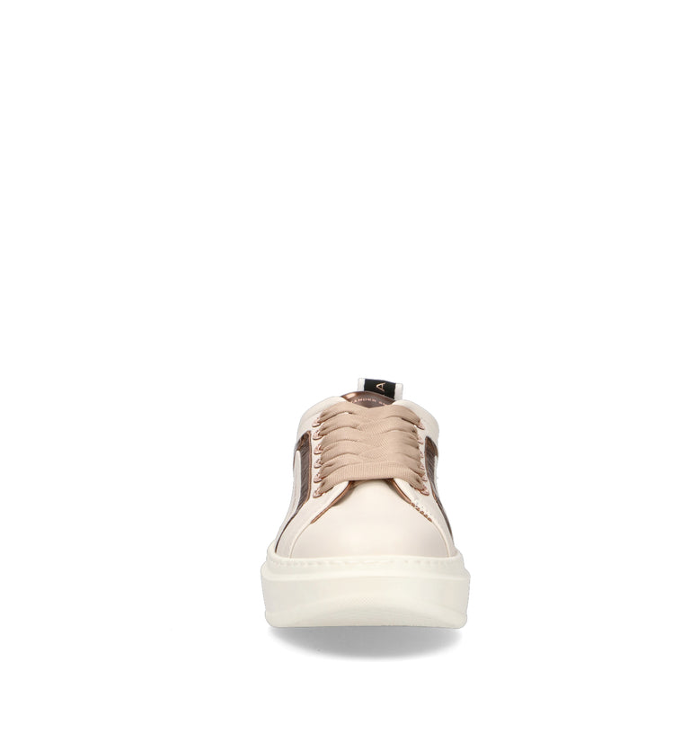 ALEXANDER SMITH Sneaker donna bianca/oro in pelle