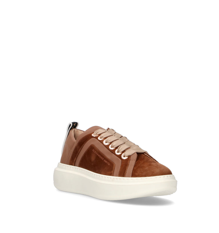 ALEXANDER SMITH Sneaker donna marrone in pelle